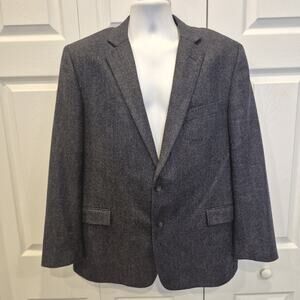 Brooks Brothers Regent 46R Gry Herringbone Wool Cashmere Loro Piana Sport Blazer